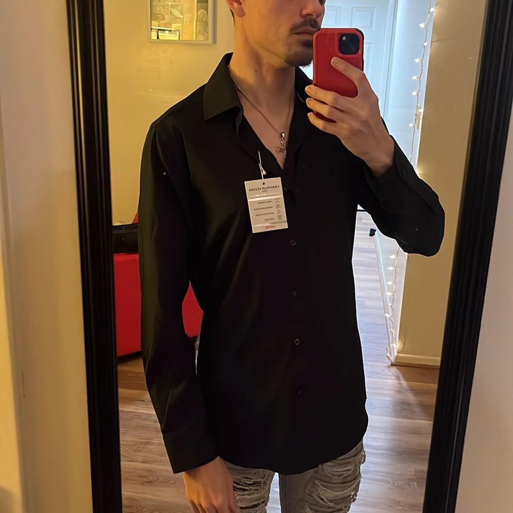 Small dress shirt I got for a special occasion, but didn’t go, never worn.